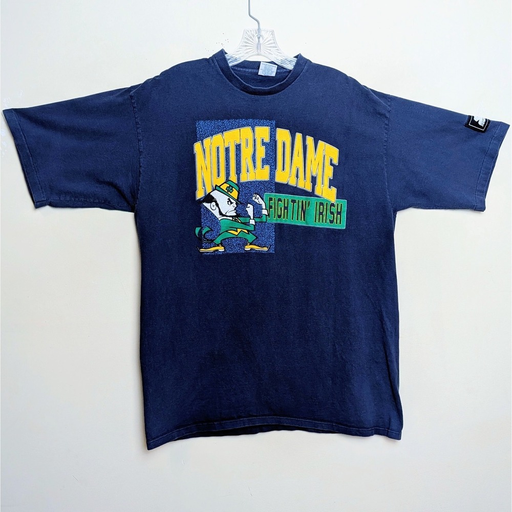 Vintage Starter Notre Dame Fighting Irish Single Stitch 90s NCAA Shirt Large